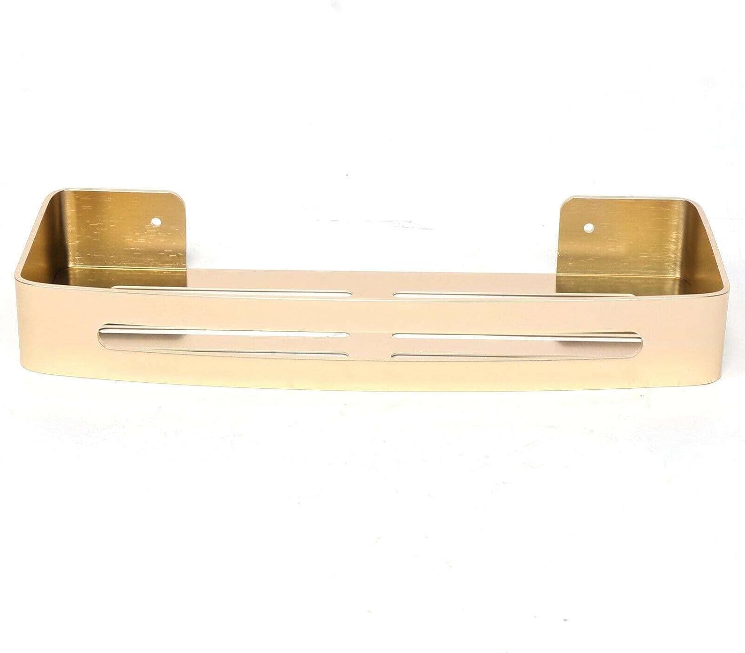 FINANCIALLY LIT LKOP Gold Aluminum Wall Mounted Shower Caddy