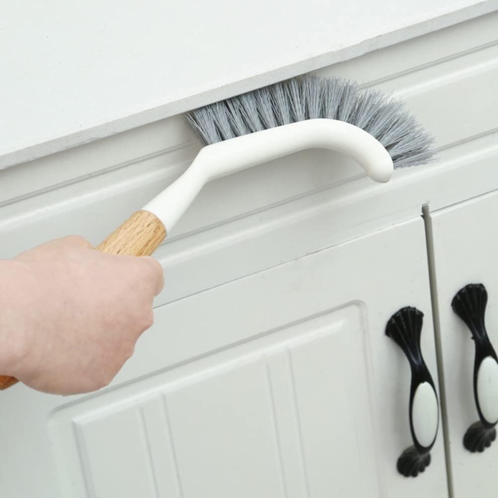 Hemoton 2pcs Wooden Handle Toilet Brush Set