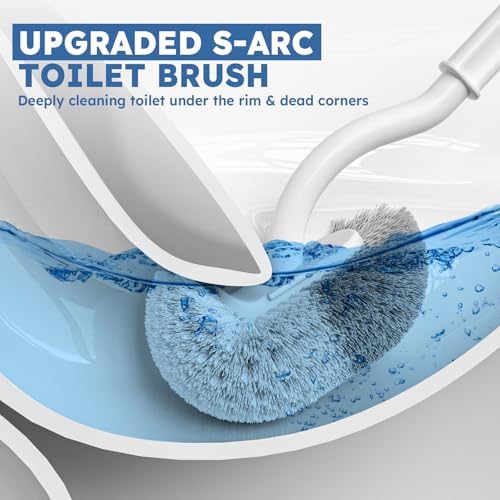 TRENTI Toilet Brush 2-Pack with Holder Set