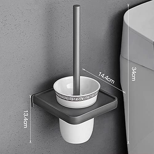YIORYO Toilet Brush Set with Holder - Modern Durable