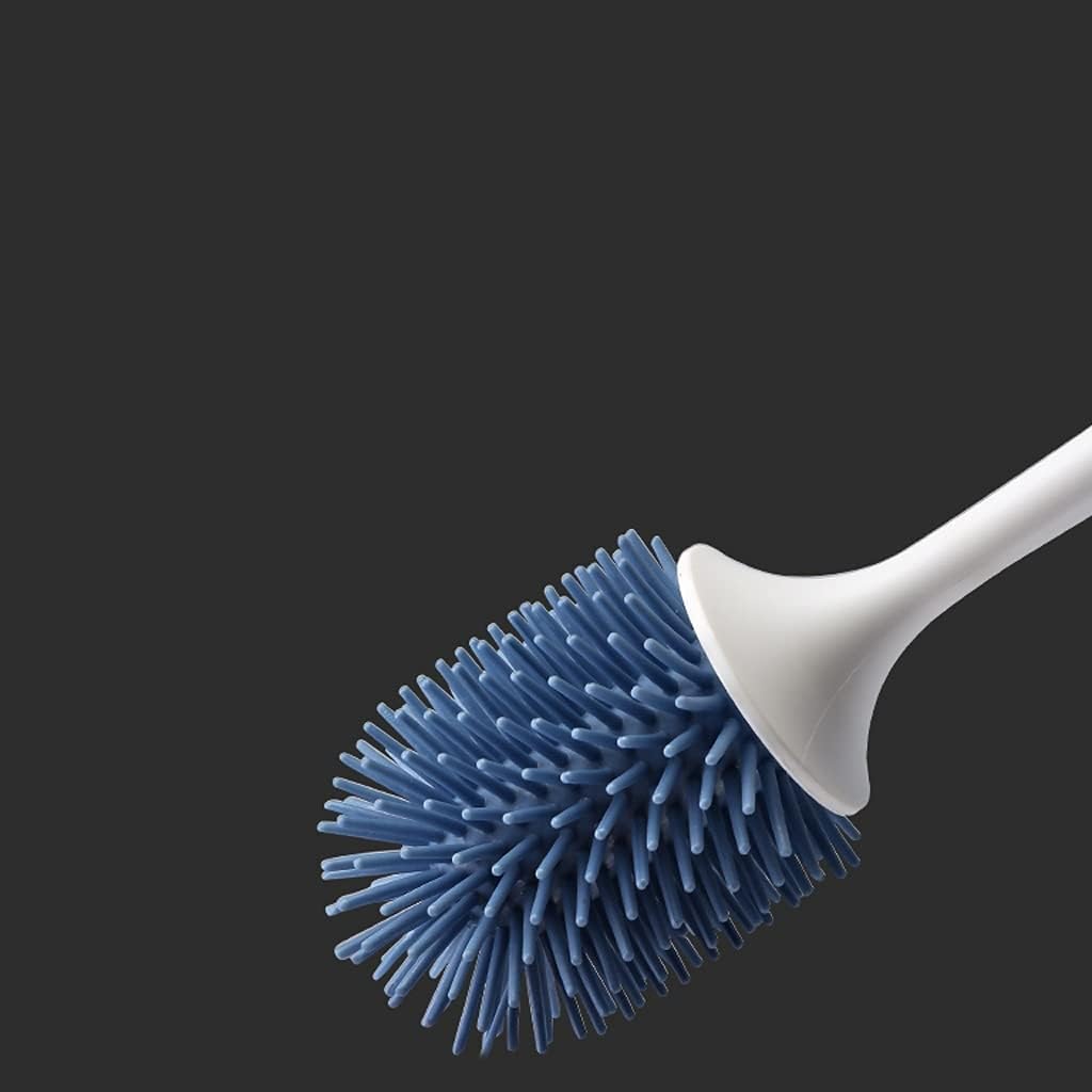 XIAOSAKU 360 Toilet Brush Set with Holder Blue