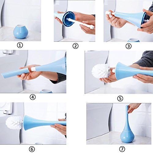 Inchant Toilet Brush with Holder - Blue 1