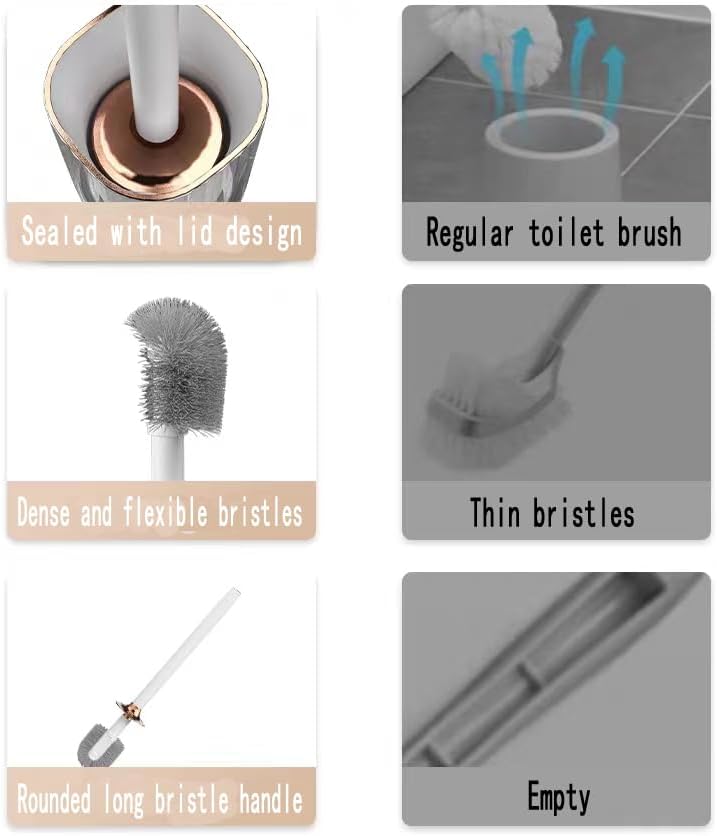 HFLYJPYW Toilet Brush Cleaner Set - Compact Durable