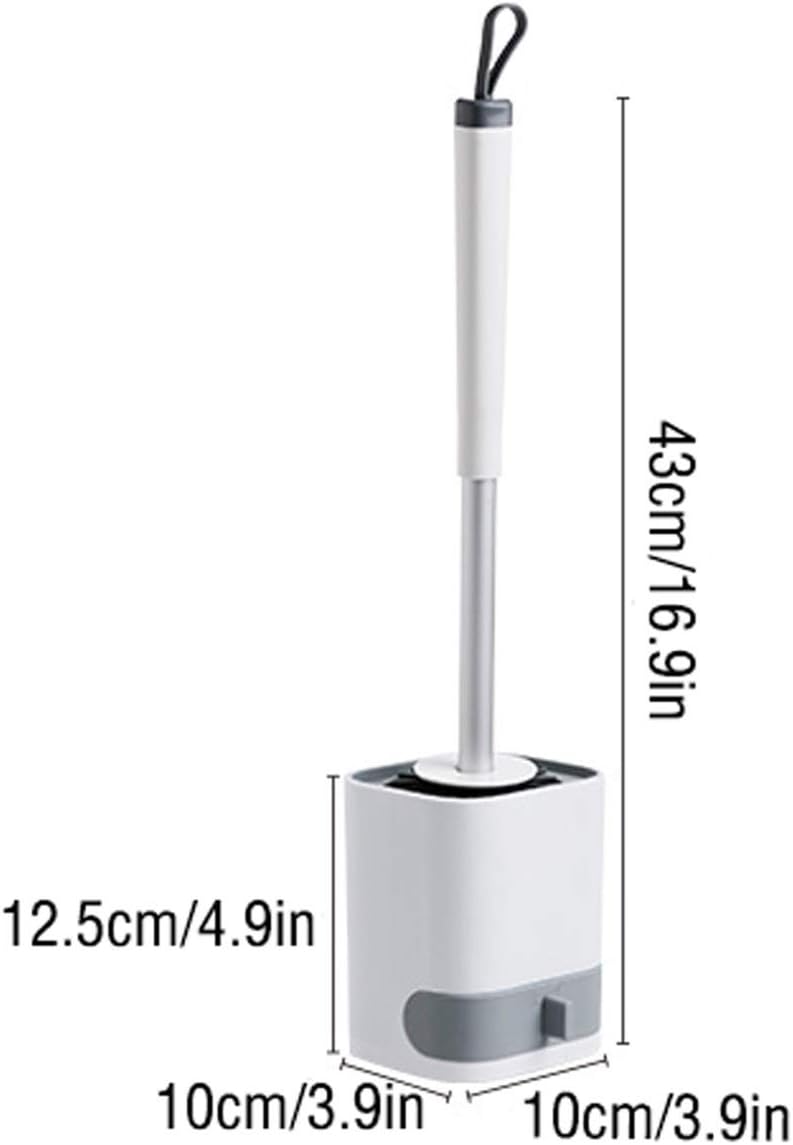 Toilet Brush Holder with Drain Drawer and TPR Brush Head