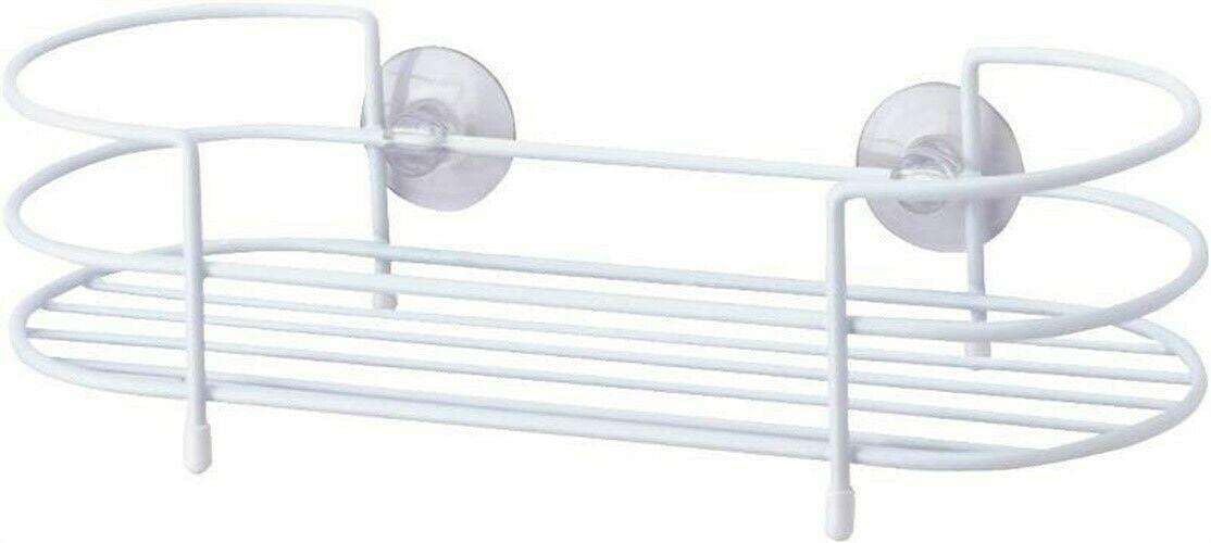 FINANCIALLY LIT Shower Caddy White Wall Shelf Organizer