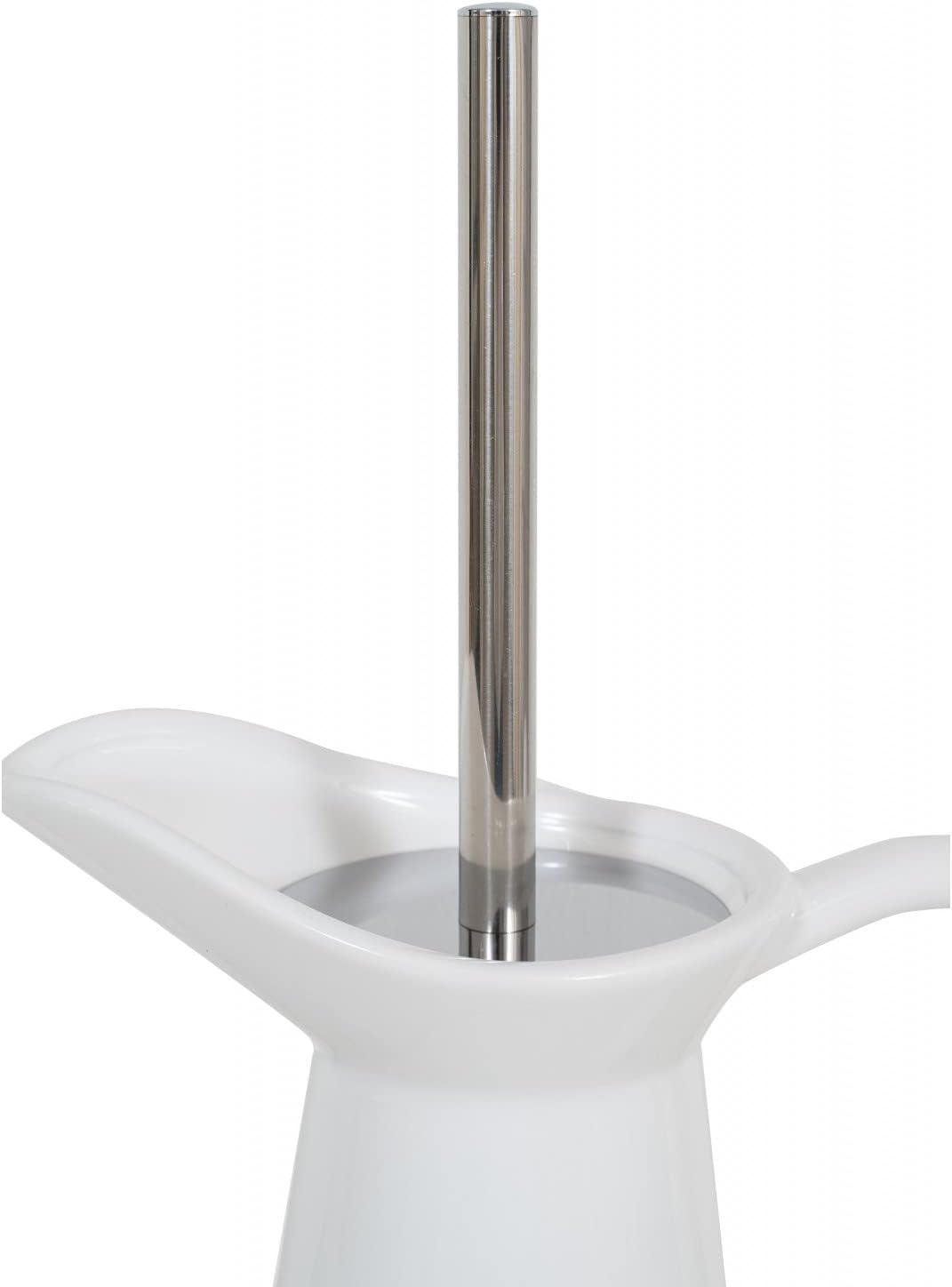 White Porcelain Toilet Brush Holder 40x14x22 cm