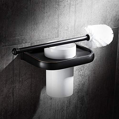 LUDSUY Copper Bronze Toilet Brush Set with Holder