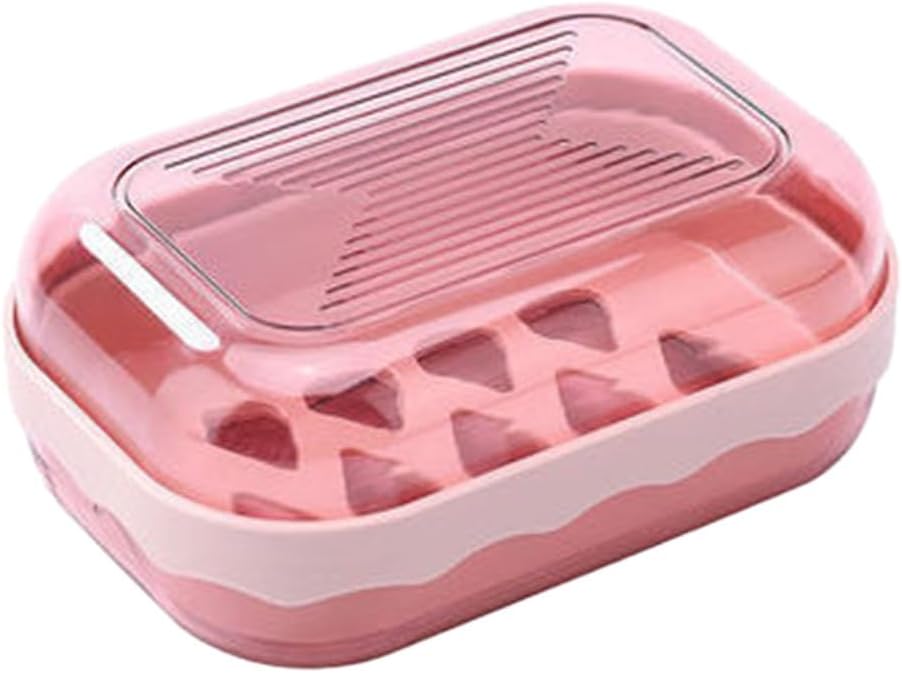Stylish Soap Dish with Drainage and Flip-Top Design