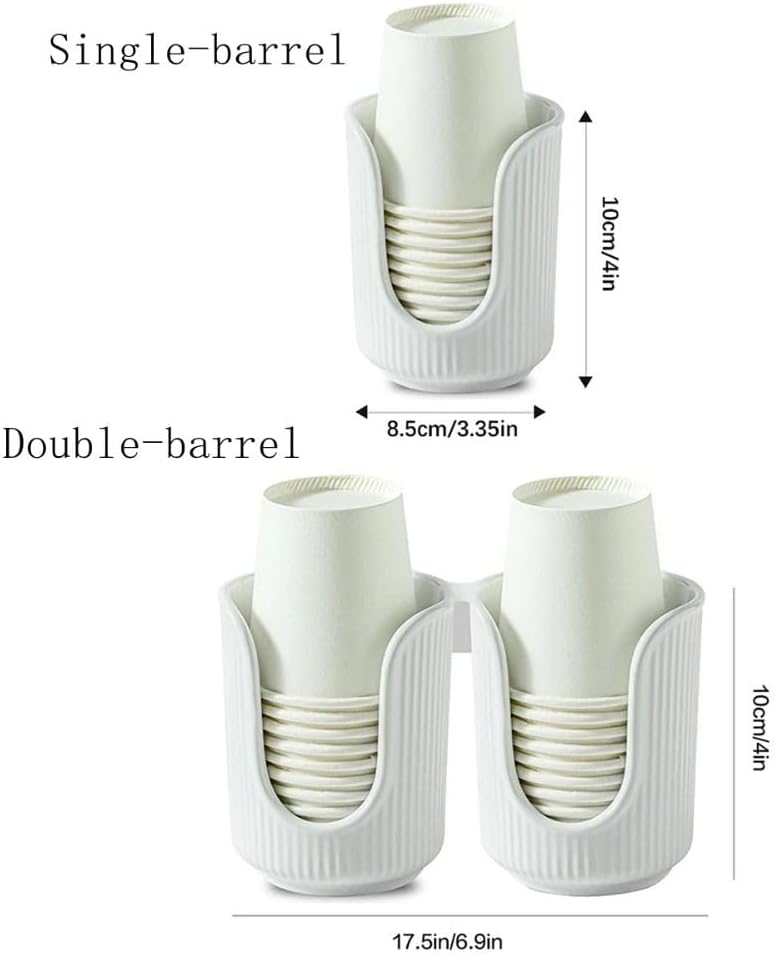Bathroom Cup Dispenser with Non-Slip Base Black Plastic