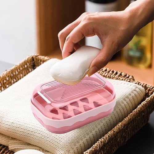 Stylish Soap Dish with Drainage and Flip-Top Design