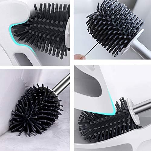 Leying Toilet Brush with Auto Open Close Holder