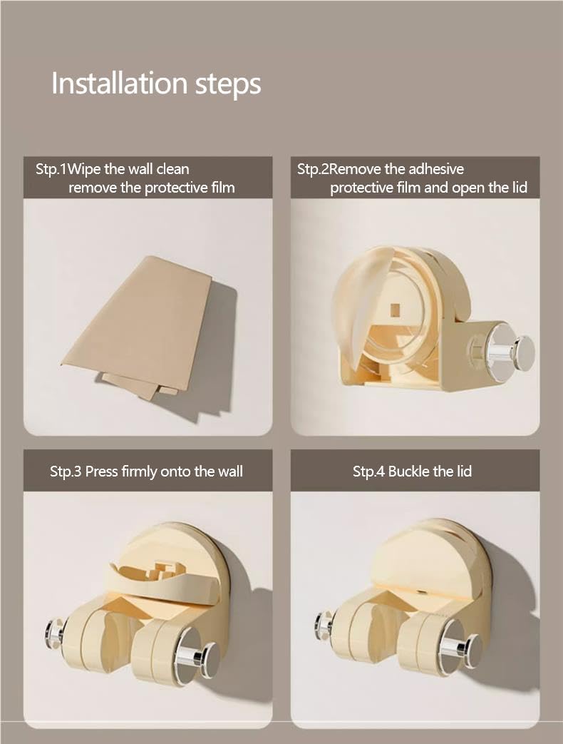 Smilamo Suction Cup Shower Rack - Adjustable Damp-Resistant No Drilling