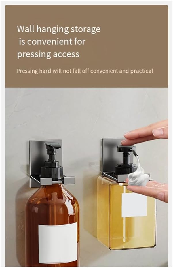 Adjustable Wall-Mounted Shampoo Bottle Holder