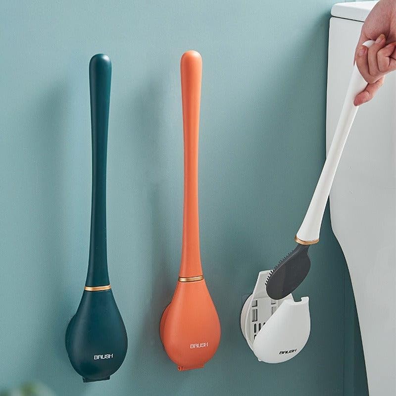 Hvyesh Toilet Brush and Holder Set - Blue