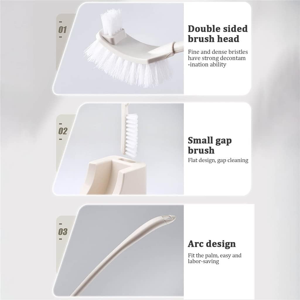 NOLLAM Thick Plastic Toilet Brush with Holder