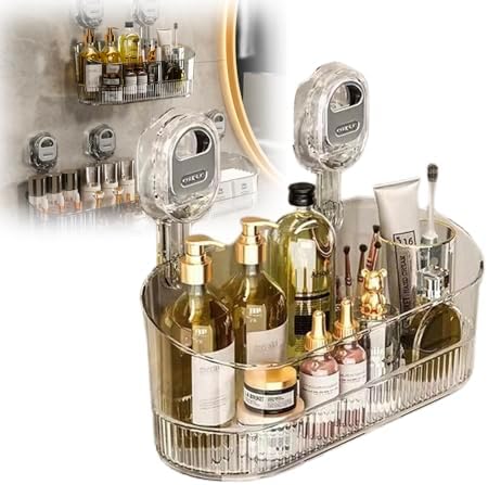 No-Drill Suction Shower Storage Box Organizer