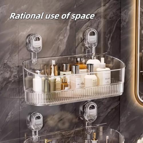 No-Drill Suction Shower Storage Box Organizer