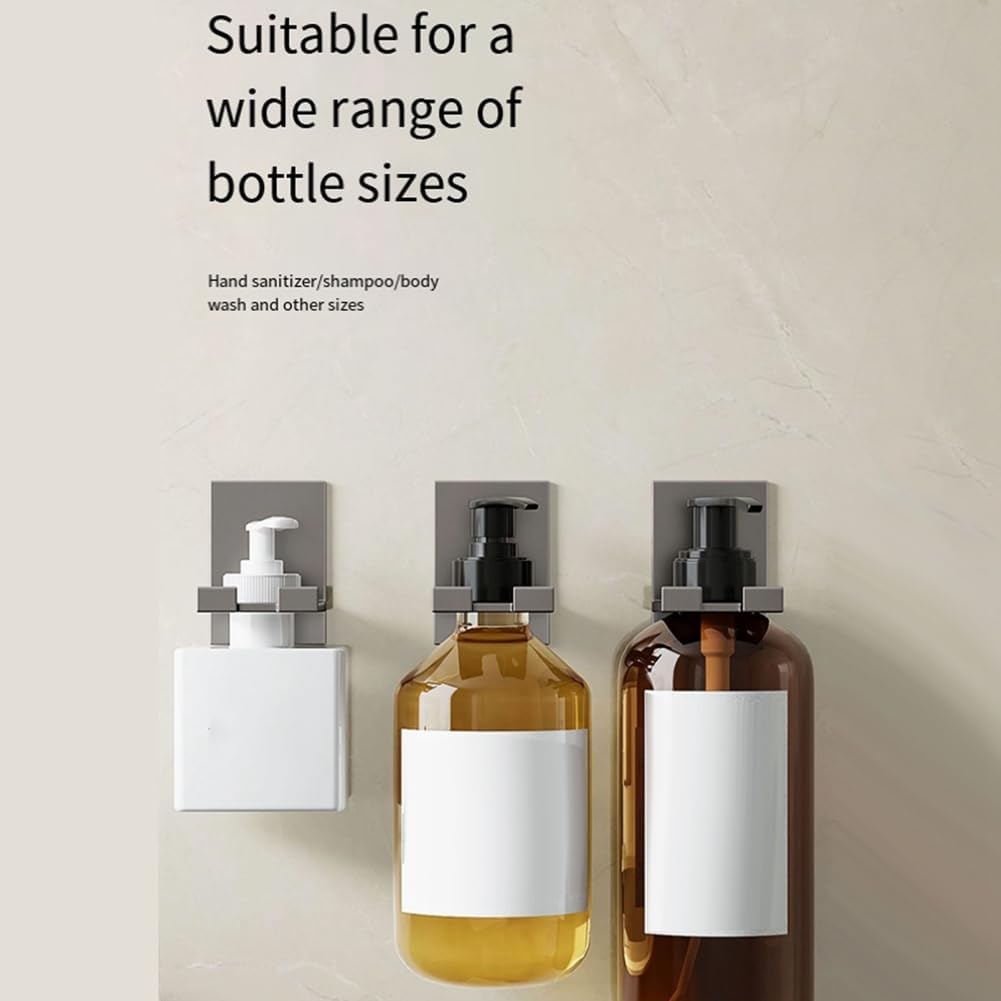 Adjustable Wall-Mounted Shampoo Bottle Holder