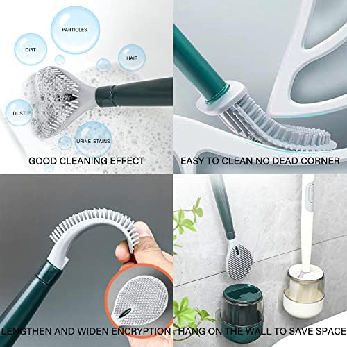 XINYAOAMAZ Wall Hanging Toilet Brush Set with Liquid Storage