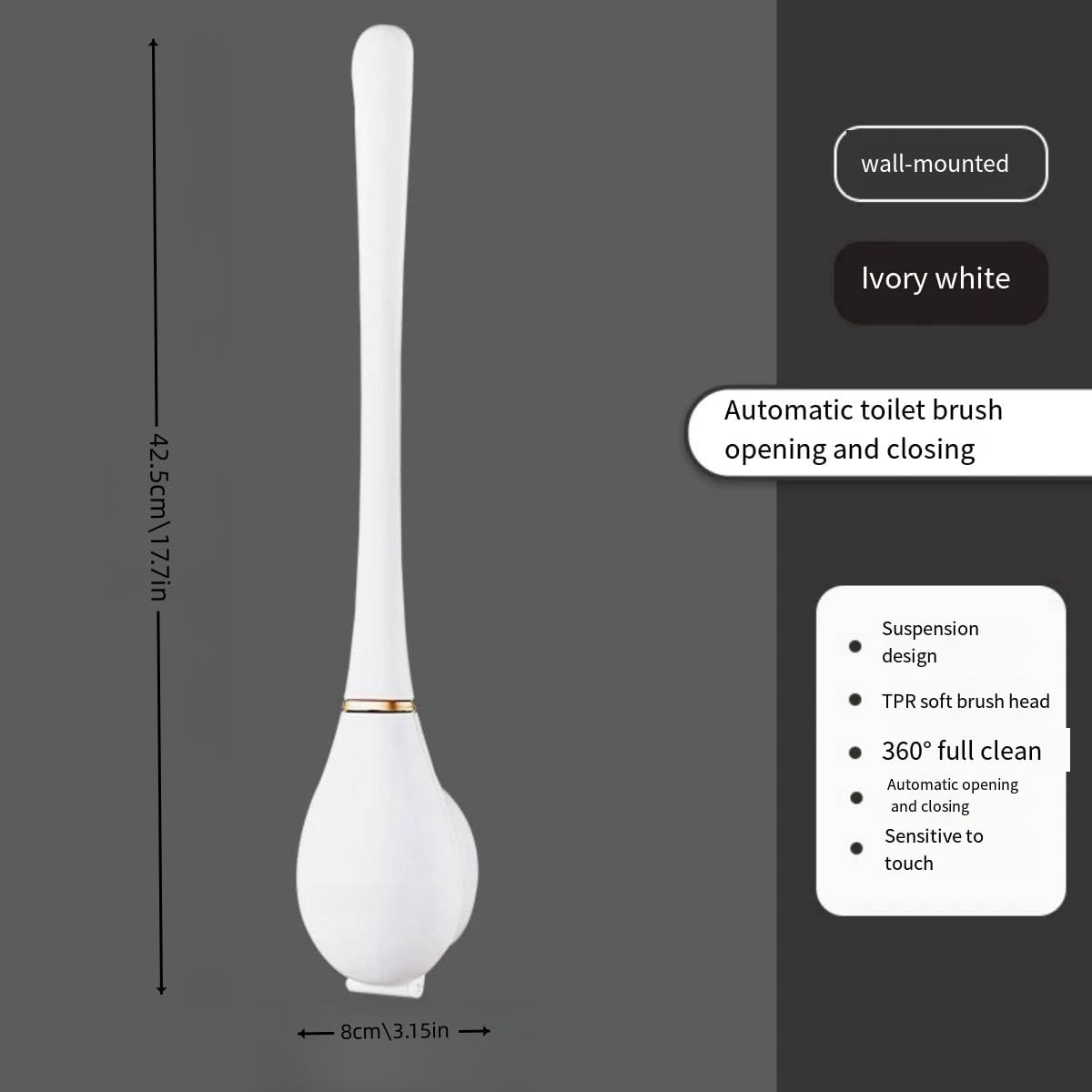 2025 Flexible Silicone Toilet Brush Set with Holder