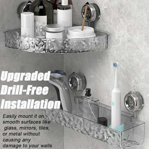 Drill-Free Shower Shelf with Suction Cups