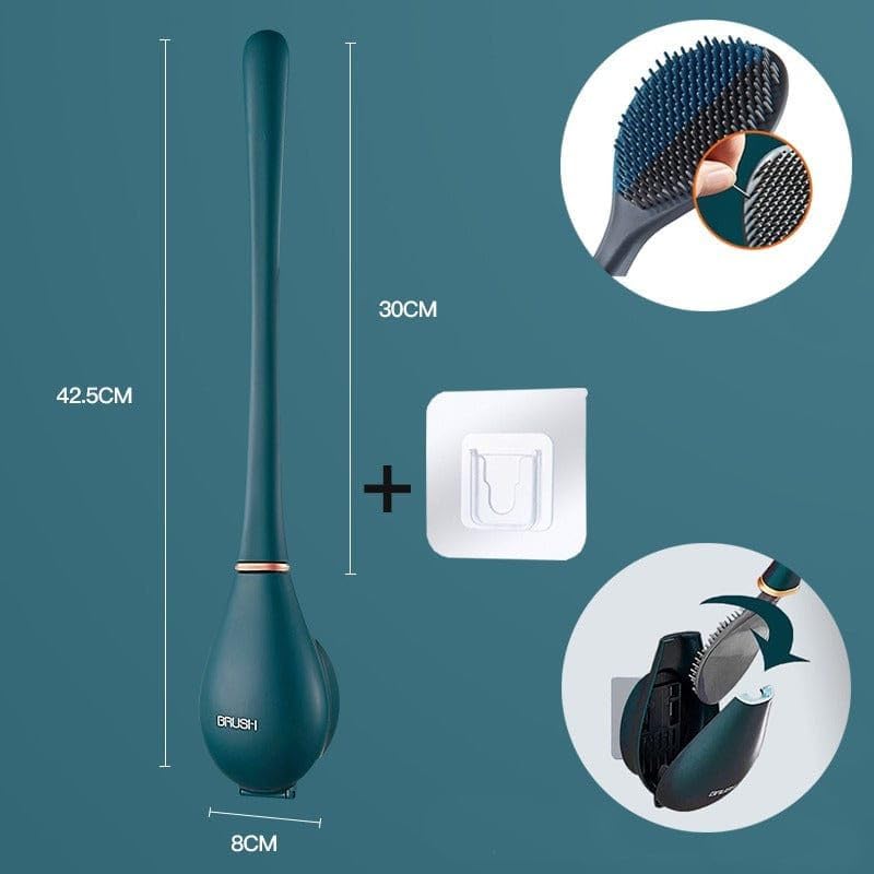 Hvyesh Toilet Brush and Holder Set - Blue