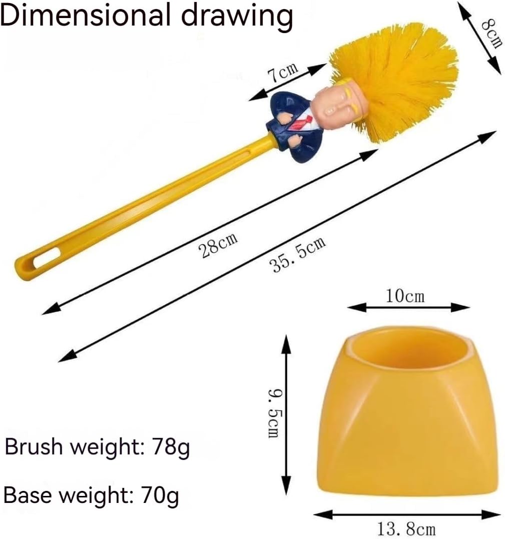Novelty Trump Toilet Brush and Holder Set