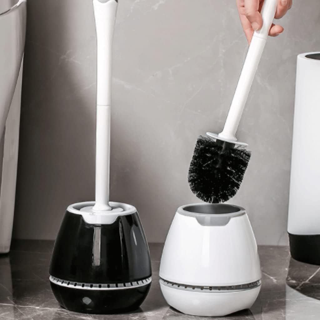 Floor-Standing Toilet Brush with Holder Style A-White