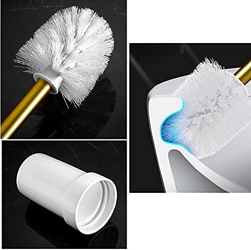 Toilet Brush Set with Holder - Durable Wall Mount for Bathroom