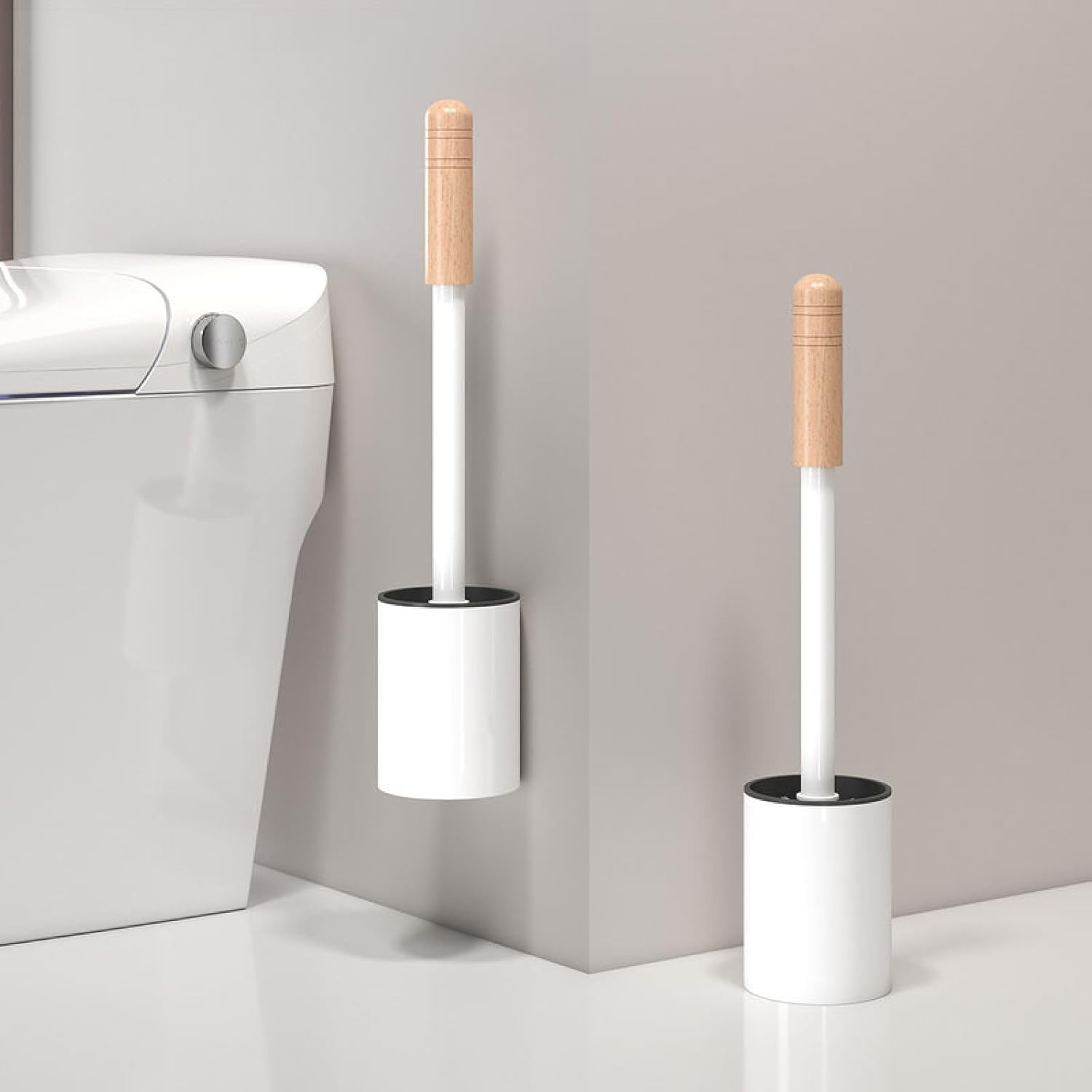 YEAMKE Toilet Brush with Removable Handle and Soft Bristles 1