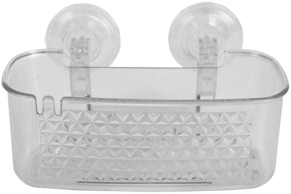 FINANCIALLY LIT LKOP Clear Cubic Shower Caddy with Suction Cups