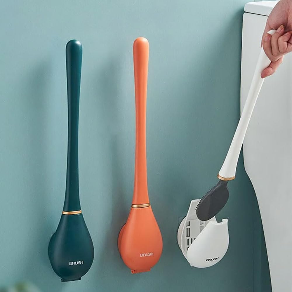 Tadium Modern Flexible Silicone Toilet Brush Set 1