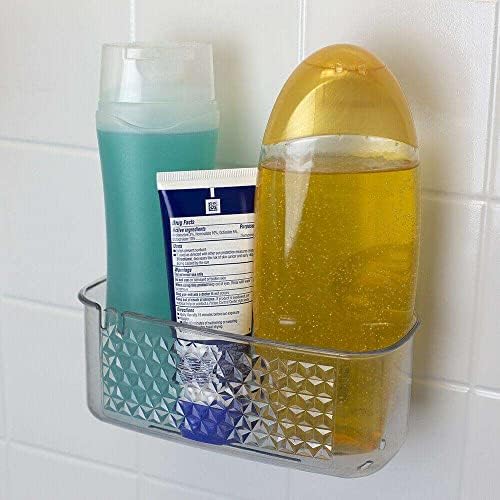 FINANCIALLY LIT LKOP Clear Cubic Shower Caddy with Suction Cups