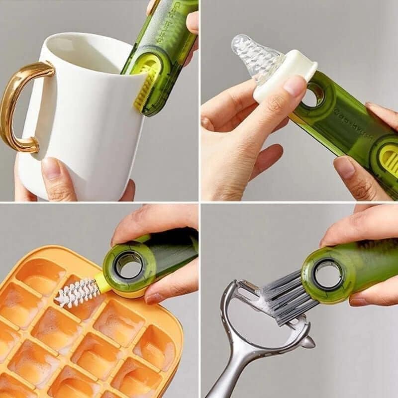 HROY Toilet Brush and Holder Set - 3 in 1 Cleaning Tool