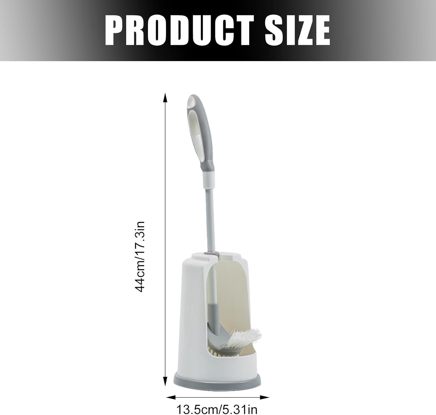 Vansza Toilet Brush with Holder Deep Cleaning Set for Bathroom