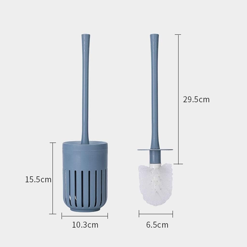Toilet Brush with Bracket Spherical Nylon Head Replaceable Easy to Use Space Saving