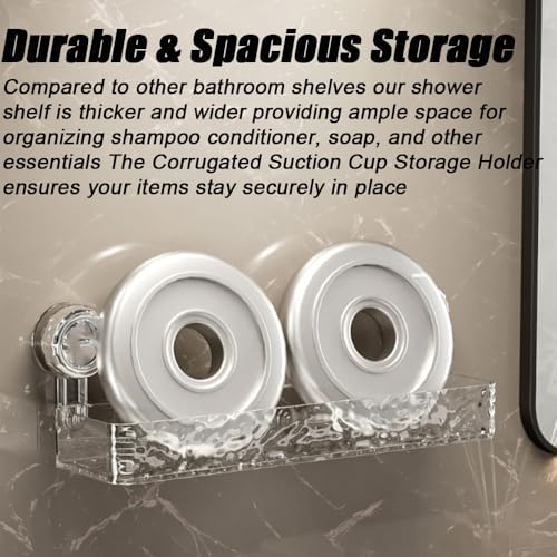 Drill-Free Shower Shelf with Suction Cups