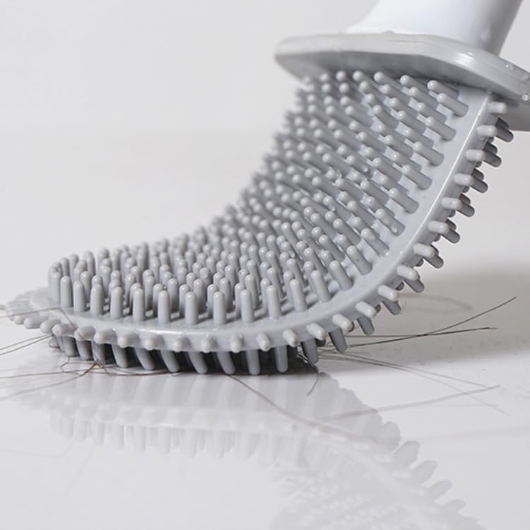 Soft Rubber Toilet Brush with Clamp - Deep Cleaning