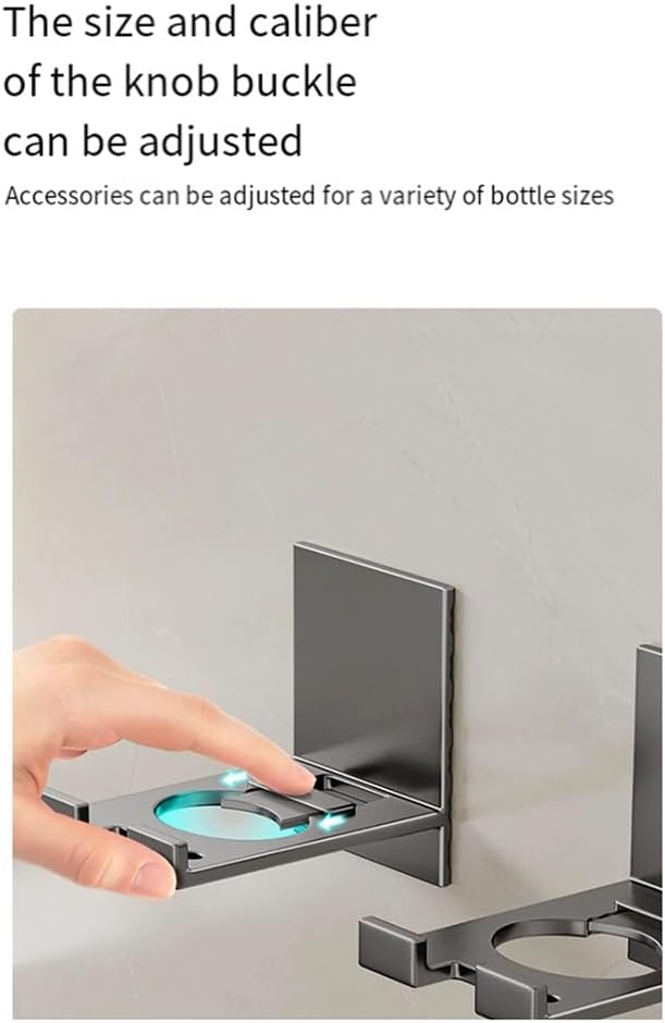 Adjustable Wall-Mounted Shampoo Bottle Holder