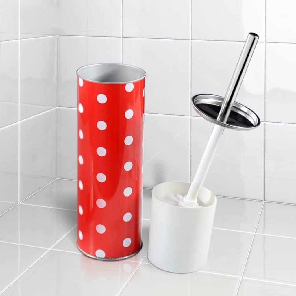 INKTUS Red Toilet Brush with Stand Set