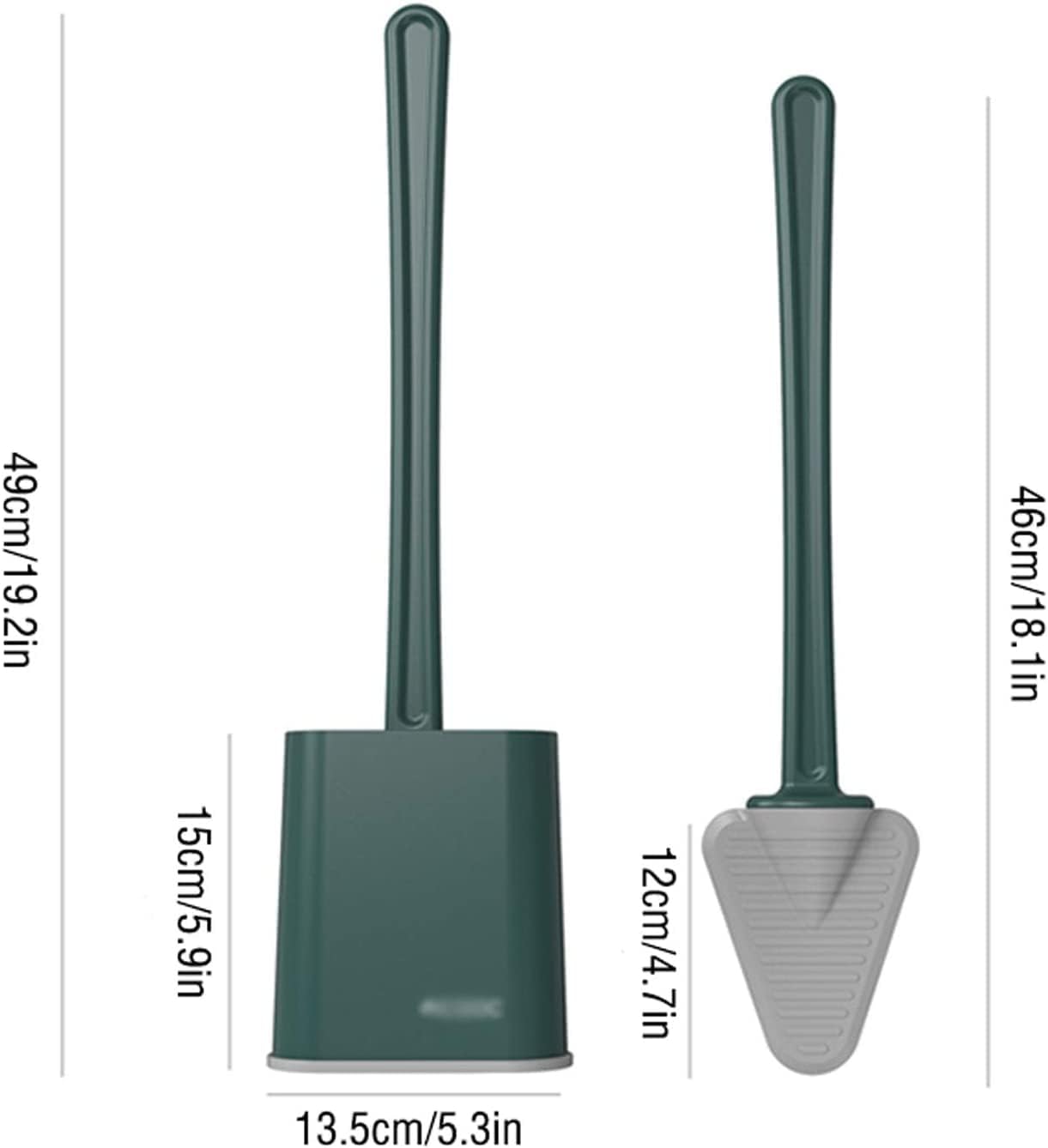 NIUBB Toilet Brush with Holder - Green 1
