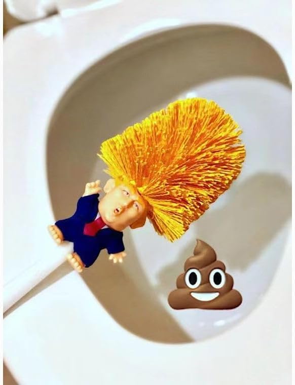 Novelty Trump Toilet Brush and Holder Set
