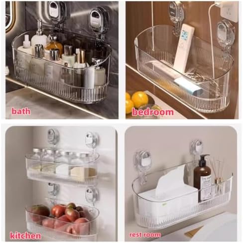 No-Drill Suction Storage Box Large Capacity Heavy Duty