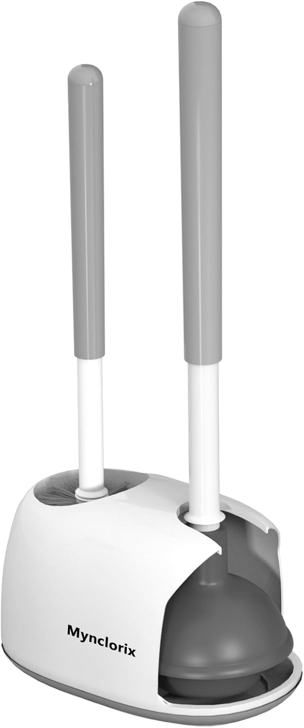 Mynclorix Toilet Brush and Plunger Set with Holder 1