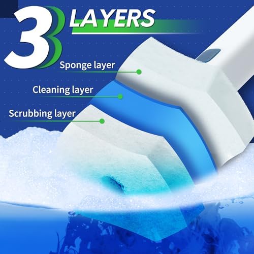 BOOMJOY Toilet Cleaning Bundle with 15 Pads and Classic Brush