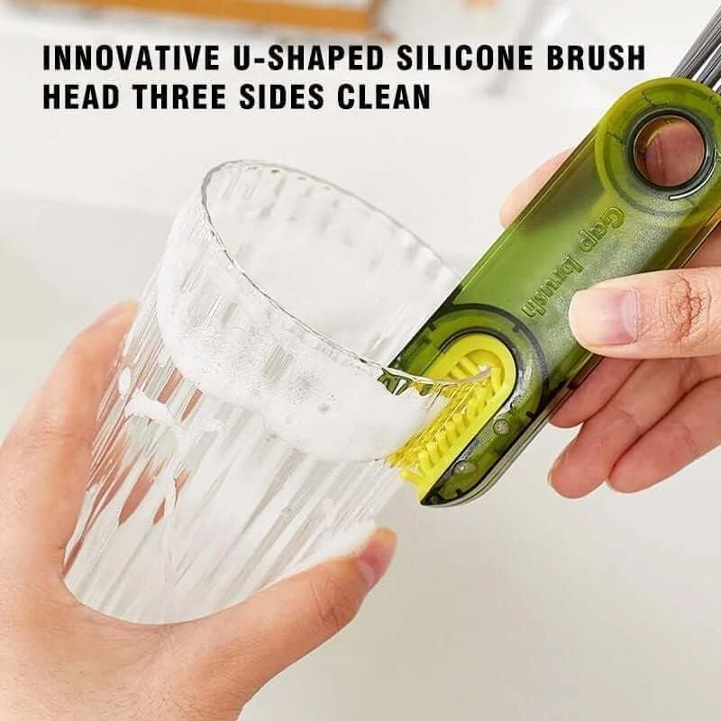 HROY Toilet Brush and Holder Set - 3 in 1 Cleaning Tool