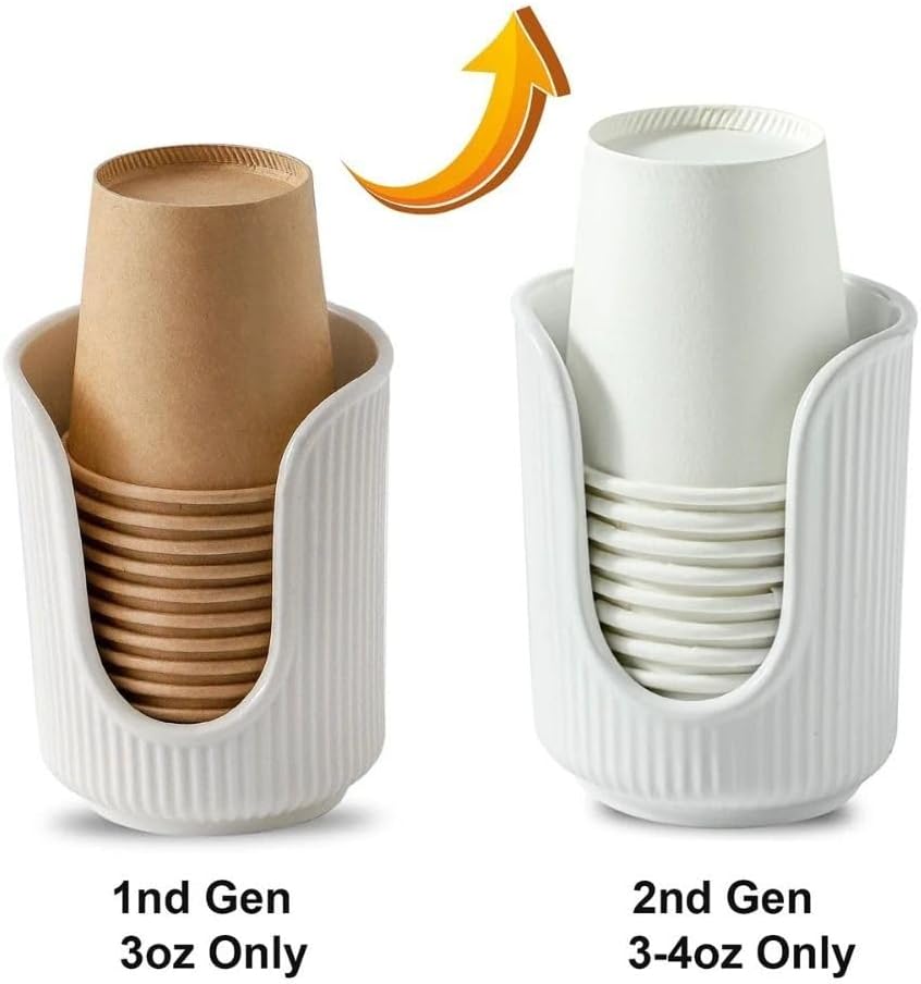 Sturdy Acrylic Bathroom Cup Dispenser - U Shape Holder