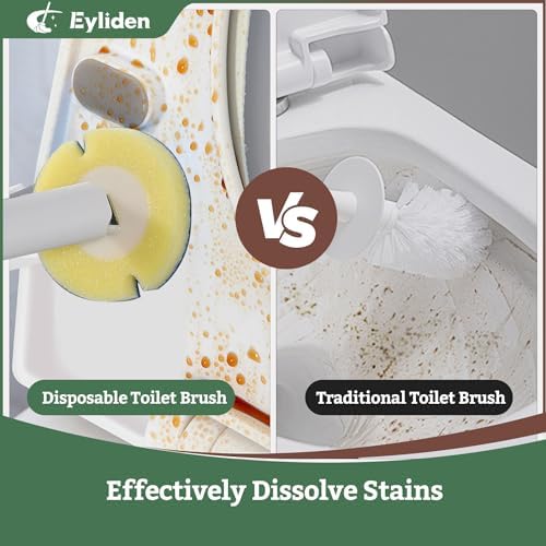 Eyliden Toilet Bowl Wand Kit and Plunger Combo Black