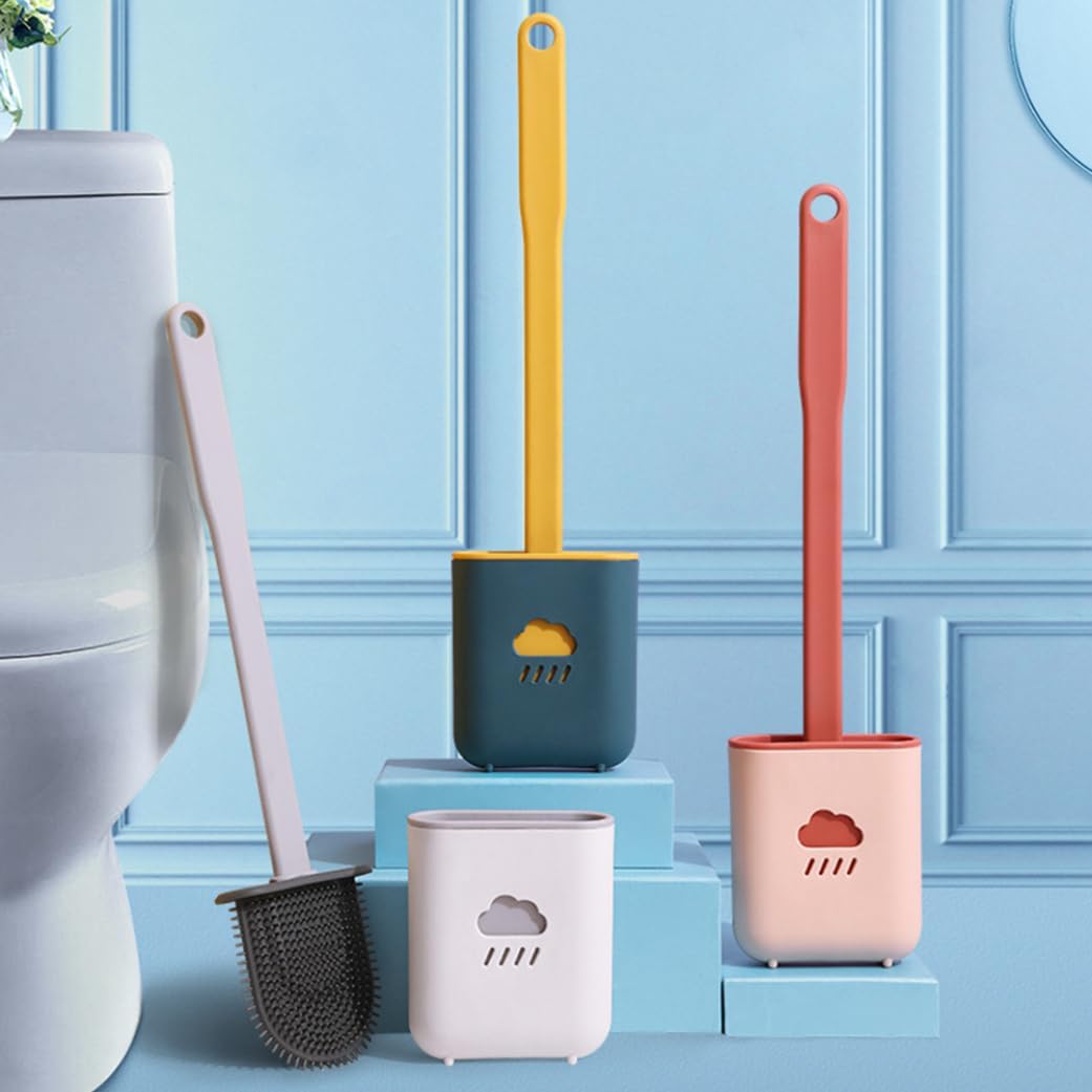 Toilet Brush Set with Holder 3PCS Yellow