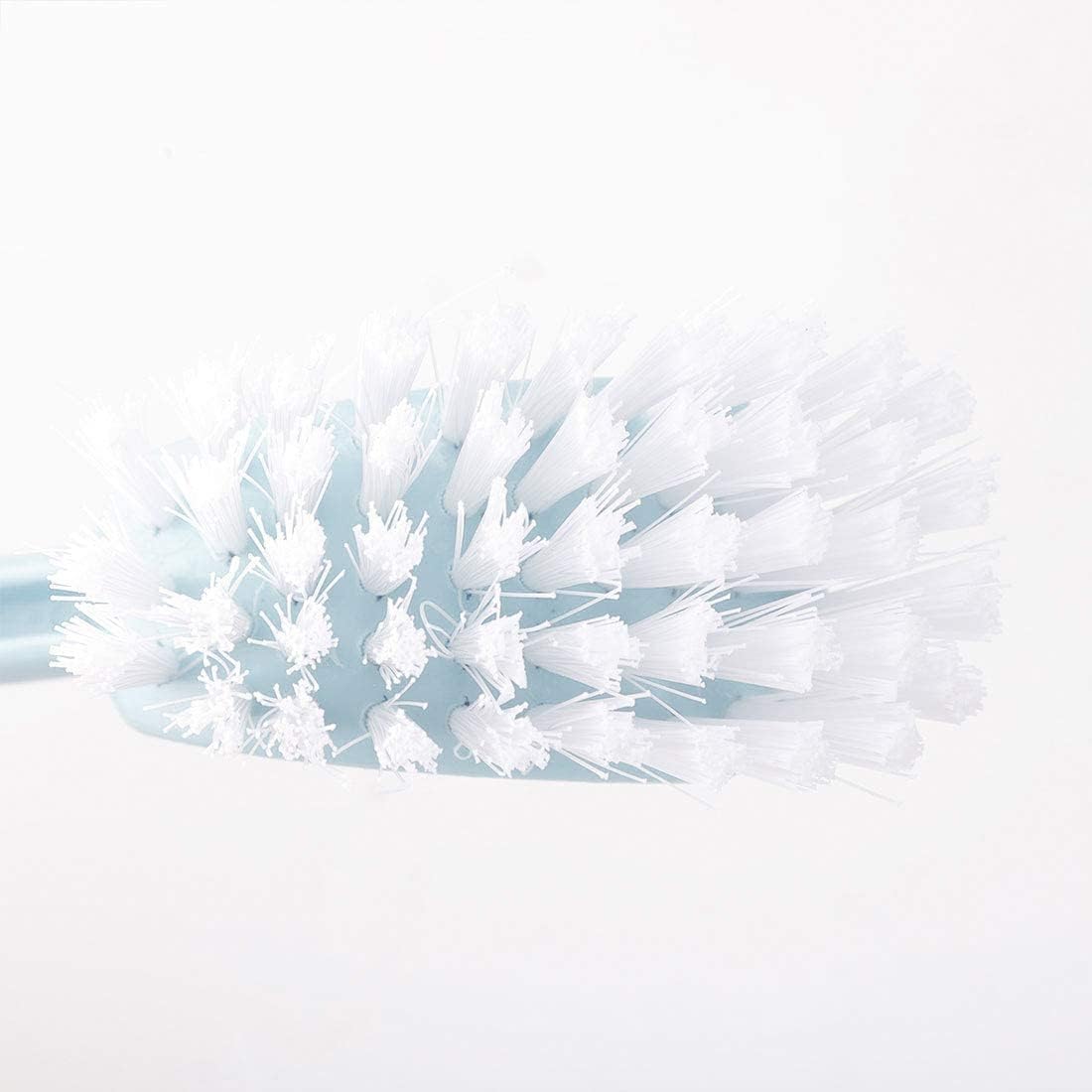 Blue Plastic Toilet Brush Holder with Bristle Head